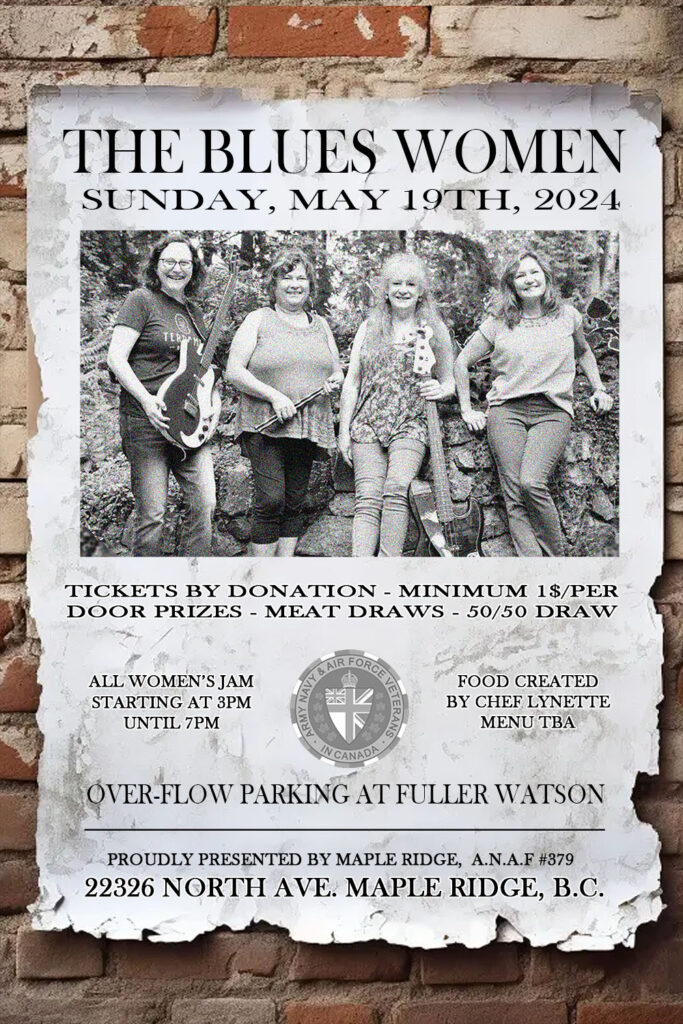 Back by Popular Demand, ANAVETS #379 is proud to Announce The Blues Women's All Female Jam on May 18th, 2024