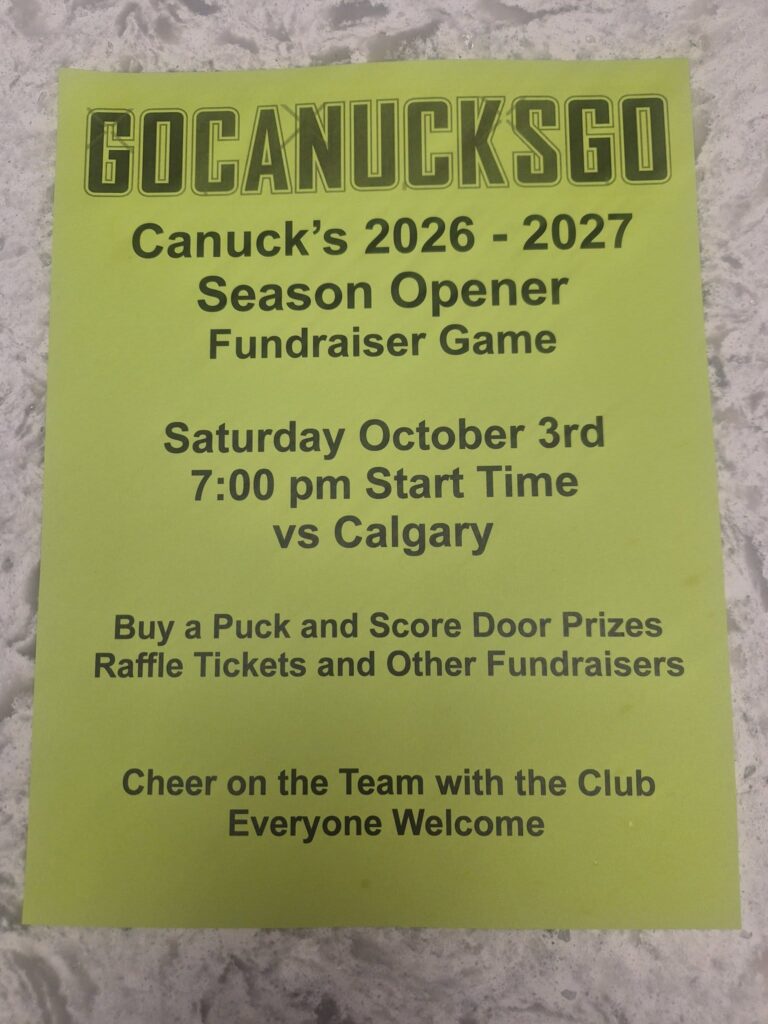 Oct 3 Canucks Game Fundraiser