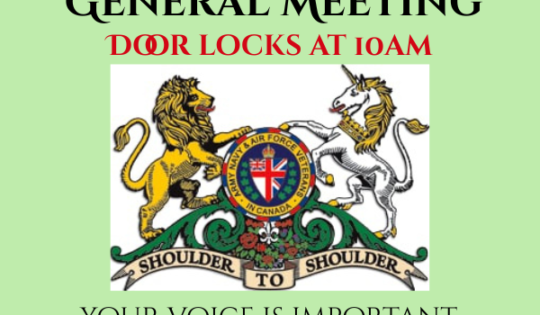 General Meeting THIS Sunday