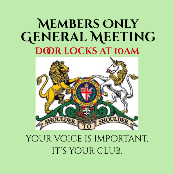 General Meeting THIS Sunday