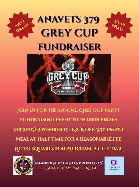 Grey Cup Fundraiser poster